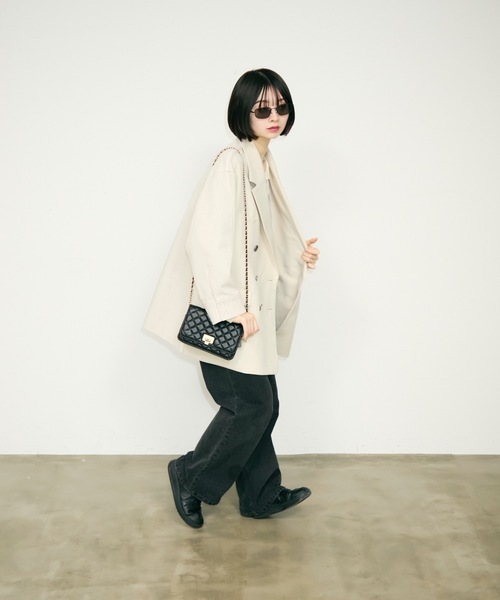 TONER(トナー)の「キルティングチェーンショルダーバッグ/ロゴプレート付き/財布(ショルダーバッグ・レディース・ブラック・FREE)」の22枚目の写真