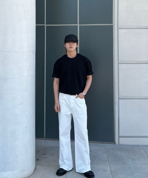 EXCONTAINER(エックスコンテナ)の「グランジポケットフレアデニムパンツ(ホワイト)(デニムパンツ・メンズ・その他・SMALL/MEDIUM/LARGE/X-LARGE)」の13枚目の写真