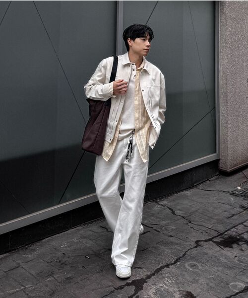 EXCONTAINER(エックスコンテナ)の「グランジポケットフレアデニムパンツ(ホワイト)(デニムパンツ・メンズ・その他・SMALL/MEDIUM/LARGE/X-LARGE)」の14枚目の写真