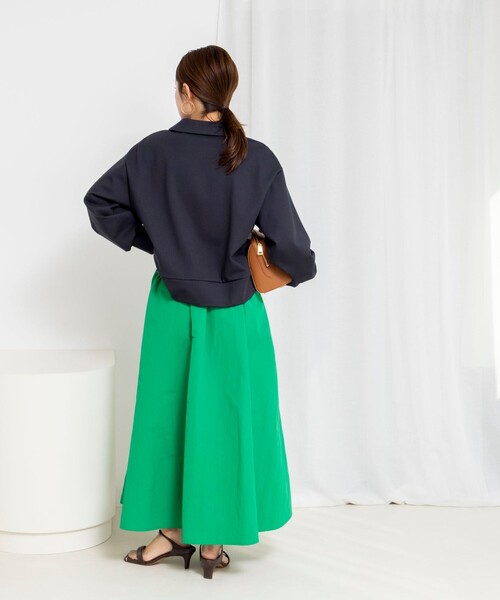 NOLLEY’S(ノーリーズ)の「ウォッシャブルダンボール襟付きプルオーバー(スウェット・レディース・オフホワイト/ネイビー・38)」の7枚目の写真