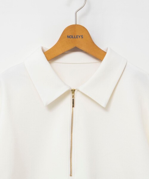 NOLLEY’S(ノーリーズ)の「ウォッシャブルダンボール襟付きプルオーバー(スウェット・レディース・オフホワイト/ネイビー・38)」の21枚目の写真