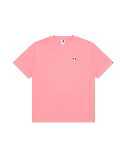 AAPE BY A BATHING APE(エーエイプバイアベイシングエイプ)の「AAPE NOW HEART TEE(Tシャツ/カットソー・メンズ・ピンク/ホワイト/ブラック・X-LARGE/SMALL/MEDIUM/LARGE/X-SMALL)」の1枚目の写真