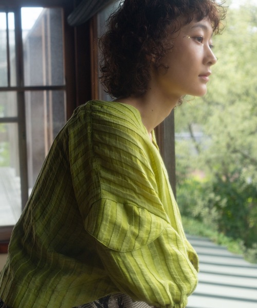 anlio（アンリオ）の「DIM POCKET SHIRT（シャツ/ブラウス・レディース・グリーン・FREE）」の3枚目の写真