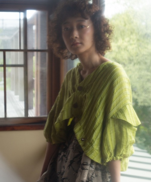 anlio（アンリオ）の「DIM POCKET SHIRT（シャツ/ブラウス・レディース・グリーン・FREE）」の4枚目の写真