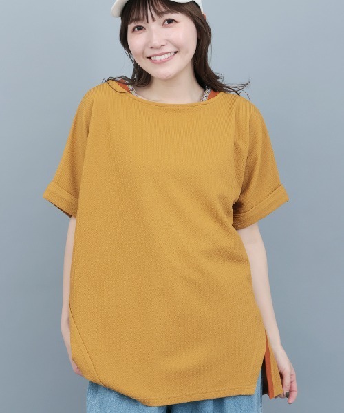 チチカカ(チチカカ)の「サカリバ肩チロリードルマンプルオーバー(Tシャツ/カットソー・レディース・ブルー/アイボリー/ブラック/マスタード・FREE)」の4枚目の写真