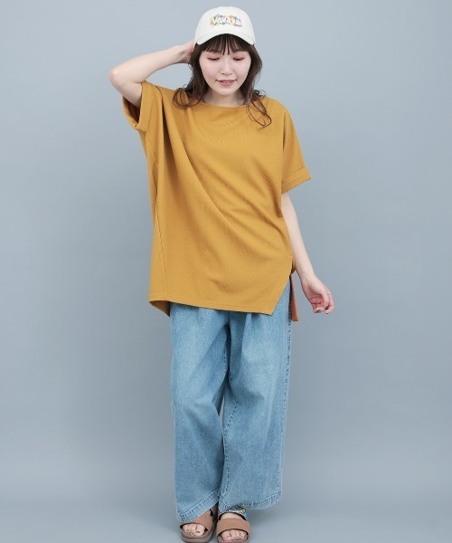チチカカ(チチカカ)の「サカリバ肩チロリードルマンプルオーバー(Tシャツ/カットソー・レディース・ブルー/アイボリー/ブラック/マスタード・FREE)」の8枚目の写真