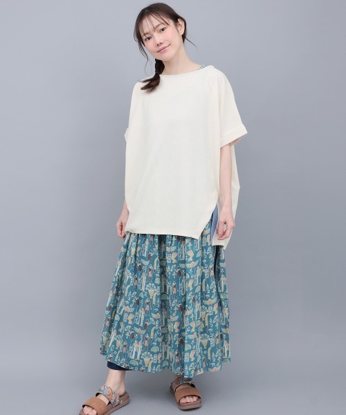 チチカカ(チチカカ)の「サカリバ肩チロリードルマンプルオーバー(Tシャツ/カットソー・レディース・ブルー/アイボリー/ブラック/マスタード・FREE)」の6枚目の写真