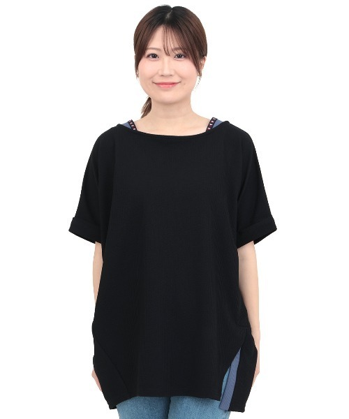 チチカカ(チチカカ)の「サカリバ肩チロリードルマンプルオーバー(Tシャツ/カットソー・レディース・ブルー/アイボリー/ブラック/マスタード・FREE)」の9枚目の写真
