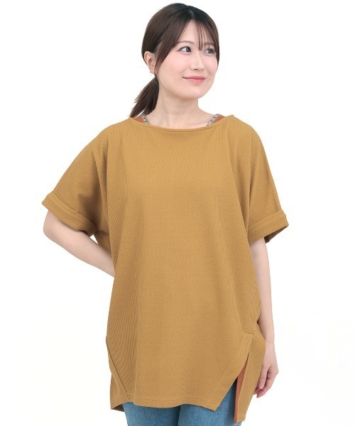 チチカカ(チチカカ)の「サカリバ肩チロリードルマンプルオーバー(Tシャツ/カットソー・レディース・ブルー/アイボリー/ブラック/マスタード・FREE)」の12枚目の写真