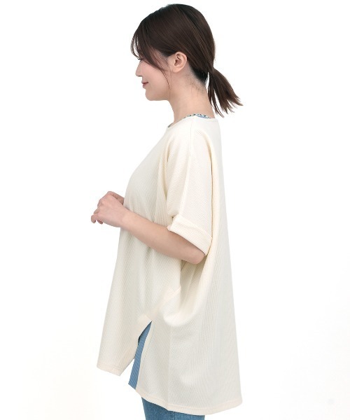 チチカカ(チチカカ)の「サカリバ肩チロリードルマンプルオーバー(Tシャツ/カットソー・レディース・ブルー/アイボリー/ブラック/マスタード・FREE)」の13枚目の写真