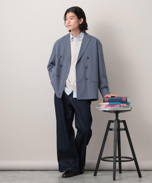 RAGEBLUE(レイジブルー)の「Extra fabric Double Tailored Jacket/ダブルテーラードジャケット【セットアップ対応】(テーラードジャケット・メンズ・ネイビー/グレー/ライトブルー/ブラック・LARGE/MEDIUM/SMALL)」の17枚目の写真
