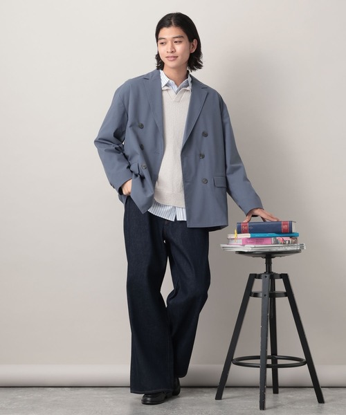 RAGEBLUE(レイジブルー)の「Extra fabric Double Tailored Jacket/ダブルテーラードジャケット【セットアップ対応】(テーラードジャケット・メンズ・ネイビー/グレー/ライトブルー/ブラック・LARGE/MEDIUM/SMALL)」の19枚目の写真