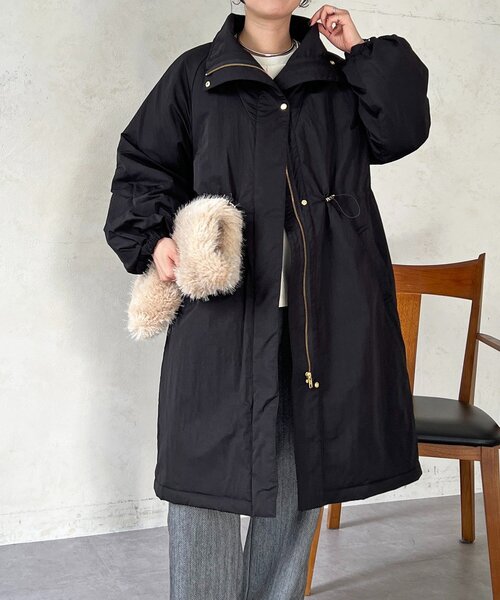 un dix cors（アンディコール）の「ウエストドロストロングコート（その他アウター・レディース・ブラック/グレイッシュベージュ/オリーブ・FREE）」の7枚目の写真