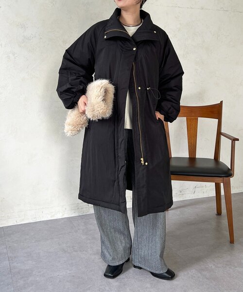 un dix cors（アンディコール）の「ウエストドロストロングコート（その他アウター・レディース・ブラック/グレイッシュベージュ/オリーブ・FREE）」の8枚目の写真