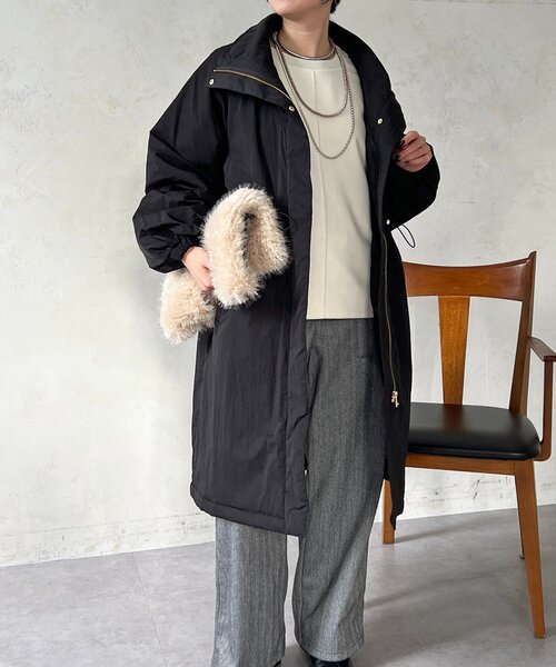 un dix cors（アンディコール）の「ウエストドロストロングコート（その他アウター・レディース・ブラック/グレイッシュベージュ/オリーブ・FREE）」の10枚目の写真