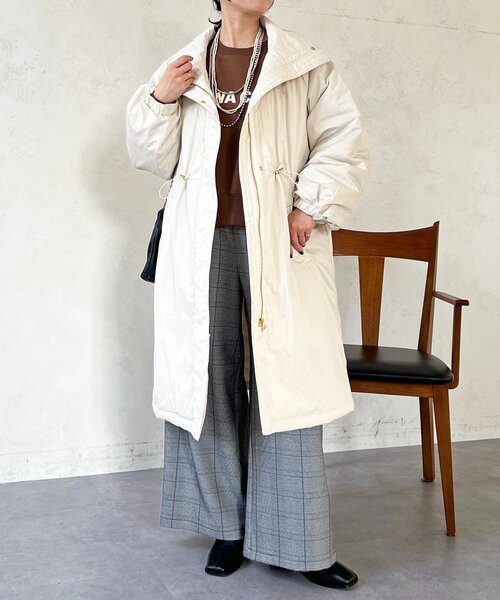 un dix cors（アンディコール）の「ウエストドロストロングコート（その他アウター・レディース・ブラック/グレイッシュベージュ/オリーブ・FREE）」の14枚目の写真