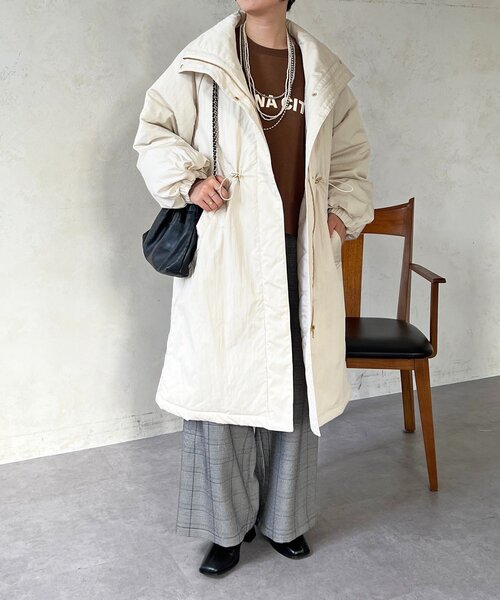 un dix cors（アンディコール）の「ウエストドロストロングコート（その他アウター・レディース・ブラック/グレイッシュベージュ/オリーブ・FREE）」の16枚目の写真