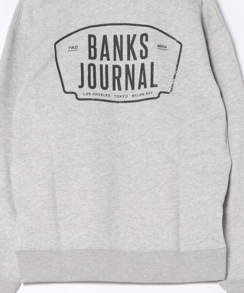 BANKS(バンクス)の「HOODIE / BANKS(バンクス)ブランドロゴスタンダードシルエットプルオーバーパーカー・フーディ(パーカー・メンズ・ブラック/ヘザーグレー・MEDIUM/LARGE)」の4枚目の写真