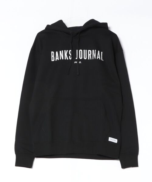 BANKS(バンクス)の「HOODIE / BANKS(バンクス)ブランドロゴスタンダードシルエットプルオーバーパーカー・フーディ(パーカー・メンズ・ブラック/ヘザーグレー・MEDIUM/LARGE)」の6枚目の写真