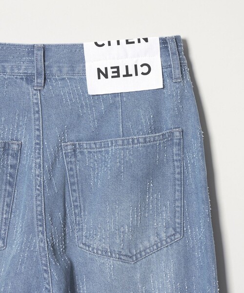 CITEN(シテン)の「<CITEN>ダメージデニムストレートパンツ ブルー(デニムパンツ・レディース・コバルトブルー・L/M/S)」の5枚目の写真