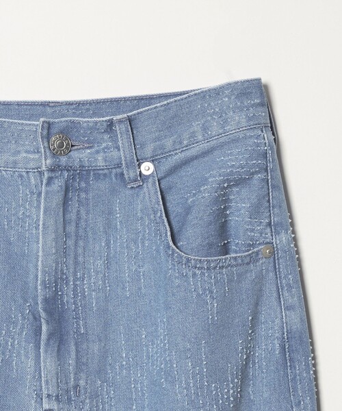 CITEN(シテン)の「<CITEN>ダメージデニムストレートパンツ ブルー(デニムパンツ・レディース・コバルトブルー・L/M/S)」の11枚目の写真