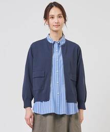 LINEN COTTON BLEND ニット ブルゾン
