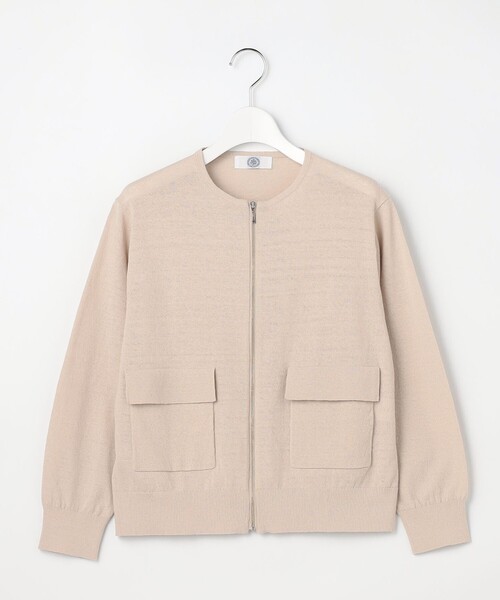 J.PRESS Ladies(J.プレス レディス)の「LINEN COTTON BLEND ニット ブルゾン(ブルゾン・レディース・ネイビー系/ベージュ系/ライトグレー系・SMALL)」の12枚目の写真