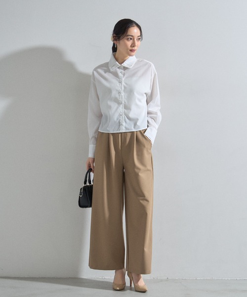 &. NOSTALGIA(アンドドットノスタルジア)の「ツイルワイドパンツ(その他パンツ・レディース・ベージュ/キャメル・M)」の19枚目の写真