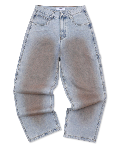 XTONZ(エクストーンズ)の「XP323 マッドウォッシングカーペンターバギーデニムパンツ (BLUE)(デニムパンツ・レディース・その他・SMALL/MEDIUM/LARGE)」の3枚目の写真