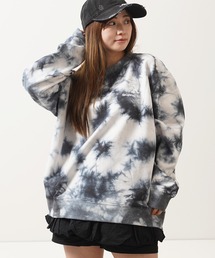 LA刺繍 タイダイ染 ルーズスウェット / LA Embroidery Tie-Dye Loose Sweatshirt