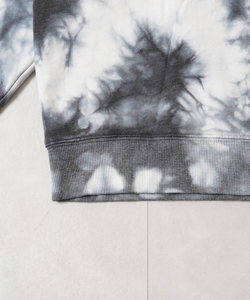 1111clothing(ワンフォークロージング)の「LA刺繍 タイダイ染 ルーズスウェット / LA Embroidery Tie-Dye Loose Sweatshirt(スウェット・メンズ・ブラック/イエロー・L/M)」の20枚目の写真