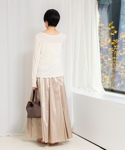 NOLLEY’S（ノーリーズ）の「45th limited editionウォッシャブルメタリックマチ入りマキシスカート（スカート・レディース・シルバー/ゴールド・1/2）」の11枚目の写真