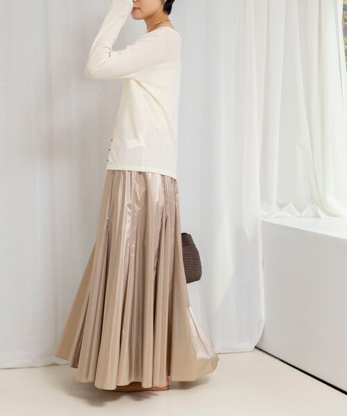 NOLLEY’S（ノーリーズ）の「45th limited editionウォッシャブルメタリックマチ入りマキシスカート（スカート・レディース・シルバー/ゴールド・1/2）」の12枚目の写真