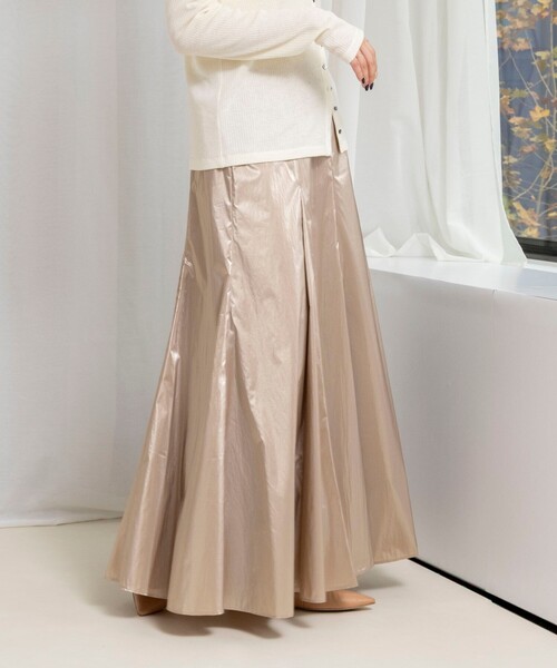 NOLLEY’S（ノーリーズ）の「45th limited editionウォッシャブルメタリックマチ入りマキシスカート（スカート・レディース・シルバー/ゴールド・1/2）」の14枚目の写真