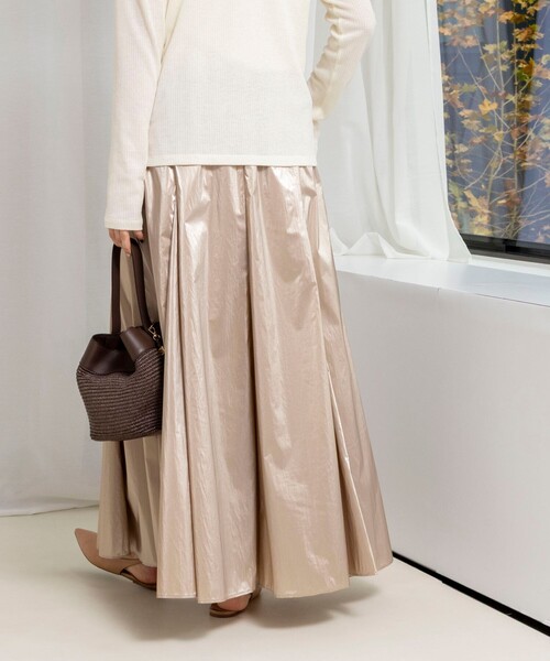 NOLLEY’S（ノーリーズ）の「45th limited editionウォッシャブルメタリックマチ入りマキシスカート（スカート・レディース・シルバー/ゴールド・1/2）」の15枚目の写真