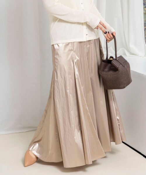 NOLLEY’S（ノーリーズ）の「45th limited editionウォッシャブルメタリックマチ入りマキシスカート（スカート・レディース・シルバー/ゴールド・1/2）」の16枚目の写真