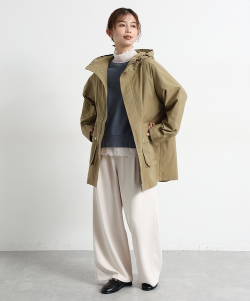 studio CLIP（スタディオクリップ）の「【撥水】ミドル丈フーディブルゾン（ブルゾン・レディース・ベージュ/ネイビー・FREE）」の7枚目の写真
