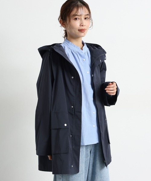 studio CLIP（スタディオクリップ）の「【撥水】ミドル丈フーディブルゾン（ブルゾン・レディース・ベージュ/ネイビー・FREE）」の8枚目の写真