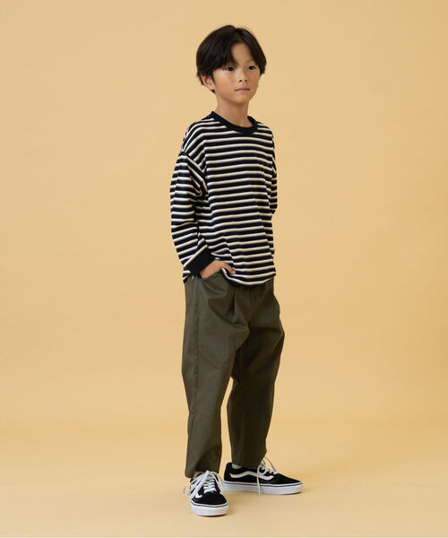 and D. petit main（アンドディープティマイン）の「【365D.】アソートマルチボーダー長袖Tシャツ（Tシャツ/カットソー・キッズ・ブルー/ブラック/エメラルド/ラベンダー/ベージュ・100cm/90cm/110cm/140cm/130cm/120cm）」の8枚目の写真