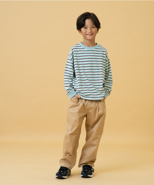 and D. petit main（アンドディープティマイン）の「【365D.】アソートマルチボーダー長袖Tシャツ（Tシャツ/カットソー・キッズ・ブルー/ブラック/エメラルド/ラベンダー/ベージュ・100cm/90cm/110cm/140cm/130cm/120cm）」の9枚目の写真