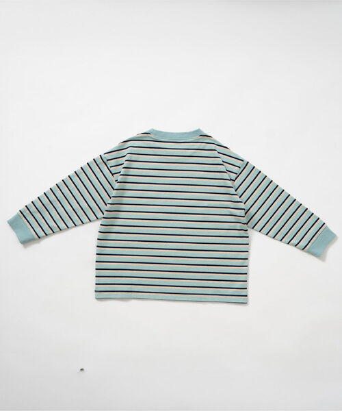 and D. petit main（アンドディープティマイン）の「【365D.】アソートマルチボーダー長袖Tシャツ（Tシャツ/カットソー・キッズ・ブルー/ブラック/エメラルド/ラベンダー/ベージュ・100cm/90cm/110cm/140cm/130cm/120cm）」の14枚目の写真