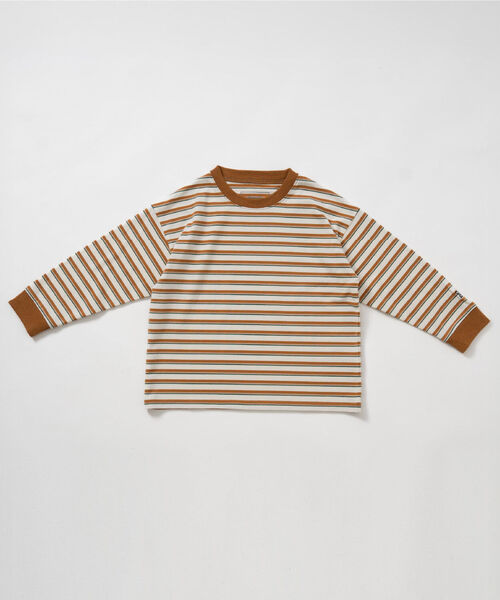 and D. petit main（アンドディープティマイン）の「【365D.】アソートマルチボーダー長袖Tシャツ（Tシャツ/カットソー・キッズ・ブルー/ブラック/エメラルド/ラベンダー/ベージュ・100cm/90cm/110cm/140cm/130cm/120cm）」の16枚目の写真