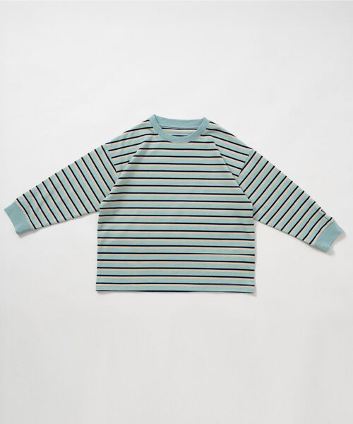 and D. petit main（アンドディープティマイン）の「【365D.】アソートマルチボーダー長袖Tシャツ（Tシャツ/カットソー・キッズ・ブルー/ブラック/エメラルド/ラベンダー/ベージュ・100cm/90cm/110cm/140cm/130cm/120cm）」の17枚目の写真