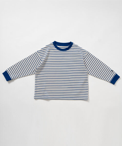 and D. petit main（アンドディープティマイン）の「【365D.】アソートマルチボーダー長袖Tシャツ（Tシャツ/カットソー・キッズ・ブルー/ブラック/エメラルド/ラベンダー/ベージュ・100cm/90cm/110cm/140cm/130cm/120cm）」の18枚目の写真