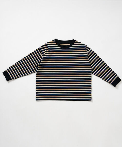and D. petit main（アンドディープティマイン）の「【365D.】アソートマルチボーダー長袖Tシャツ（Tシャツ/カットソー・キッズ・ブルー/ブラック/エメラルド/ラベンダー/ベージュ・100cm/90cm/110cm/140cm/130cm/120cm）」の20枚目の写真