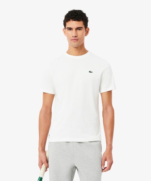 LACOSTE(ラコステ)の「『ダニール・メドベージェフ』ラケットプリントウルトラドライTシャツ(Tシャツ/カットソー・メンズ・ホワイト/オレンジ/ライトブルー・3/4/5)」の2枚目の写真