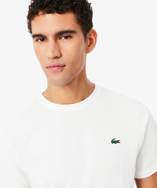 LACOSTE(ラコステ)の「『ダニール・メドベージェフ』ラケットプリントウルトラドライTシャツ(Tシャツ/カットソー・メンズ・ホワイト/オレンジ/ライトブルー・3/4/5)」の4枚目の写真