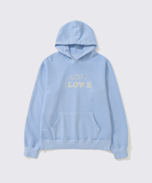 Vintage Washed LOVE Hoodie [Sky Blue]