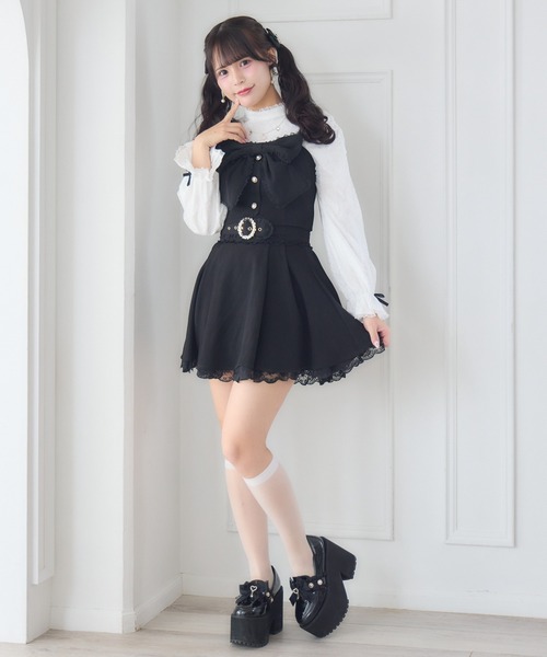 ROJITA（ロジータ）の「【セットアップ対応】レーシトップス+ビスチェセット（Tシャツ/カットソー・レディース・チャコールグレー/ピンクベージュ/ブラック・FREE）」の12枚目の写真