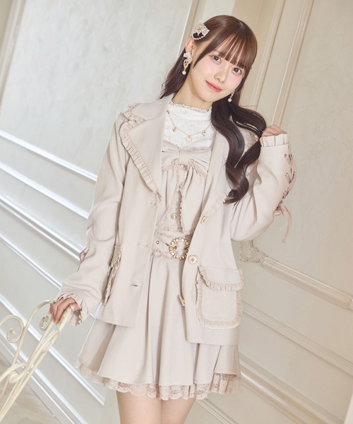 ROJITA（ロジータ）の「【セットアップ対応】レーシトップス+ビスチェセット（Tシャツ/カットソー・レディース・チャコールグレー/ピンクベージュ/ブラック・FREE）」の19枚目の写真